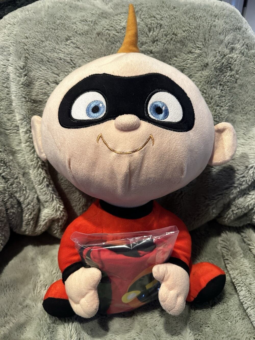 Disney Pixar Incredibles 2 Jack Jack Plush 21” Plus Baby 24 month Body Suit